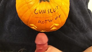 Giving A Facial To My Cumslut Hotwife Jill Oa€™Lantern #Halloween2019