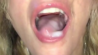 Face fuck cumslut eating cum