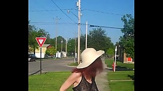 Redhot Redhead Show (see through dress flashing)