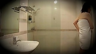 Husband use hidden cam filming his cheating wife take shower with stranger